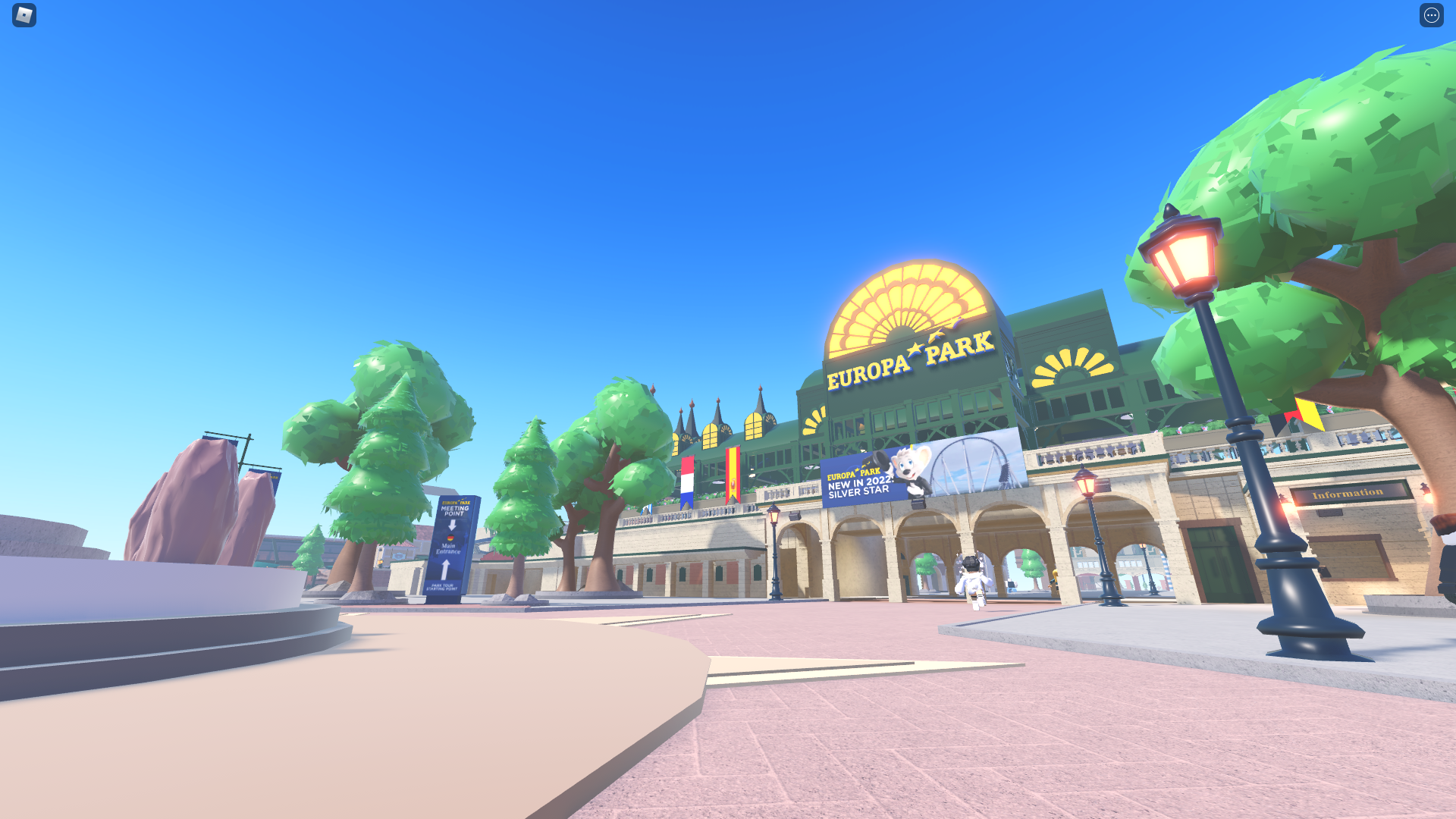 Europa-Park main entrance rebuilt in Roblox